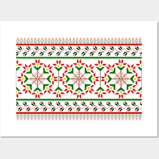 floral christmas Posters and Art